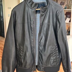 Tommy Hilfiger Men’s  Black Leather Jacket